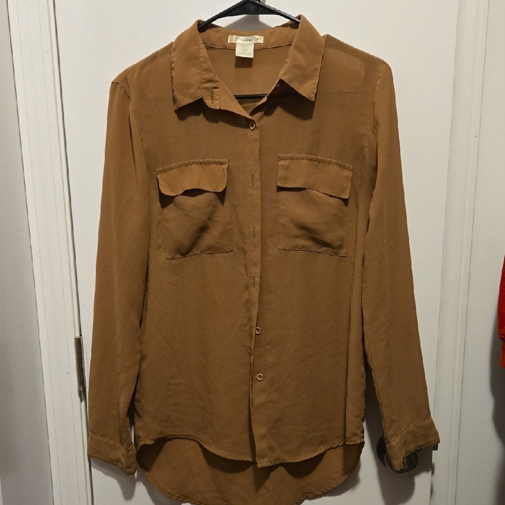 Tan Button-Up Shirt